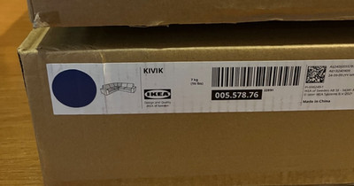 IKEA KIVIK Ecksofa BEZUG SET Tallmyra blau Chenille 005.578.76 220£