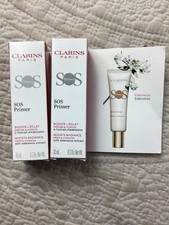 Set of 2 Clarins SOS Primer Boosts Radiance With Edelweiss Extract 10ml NWB