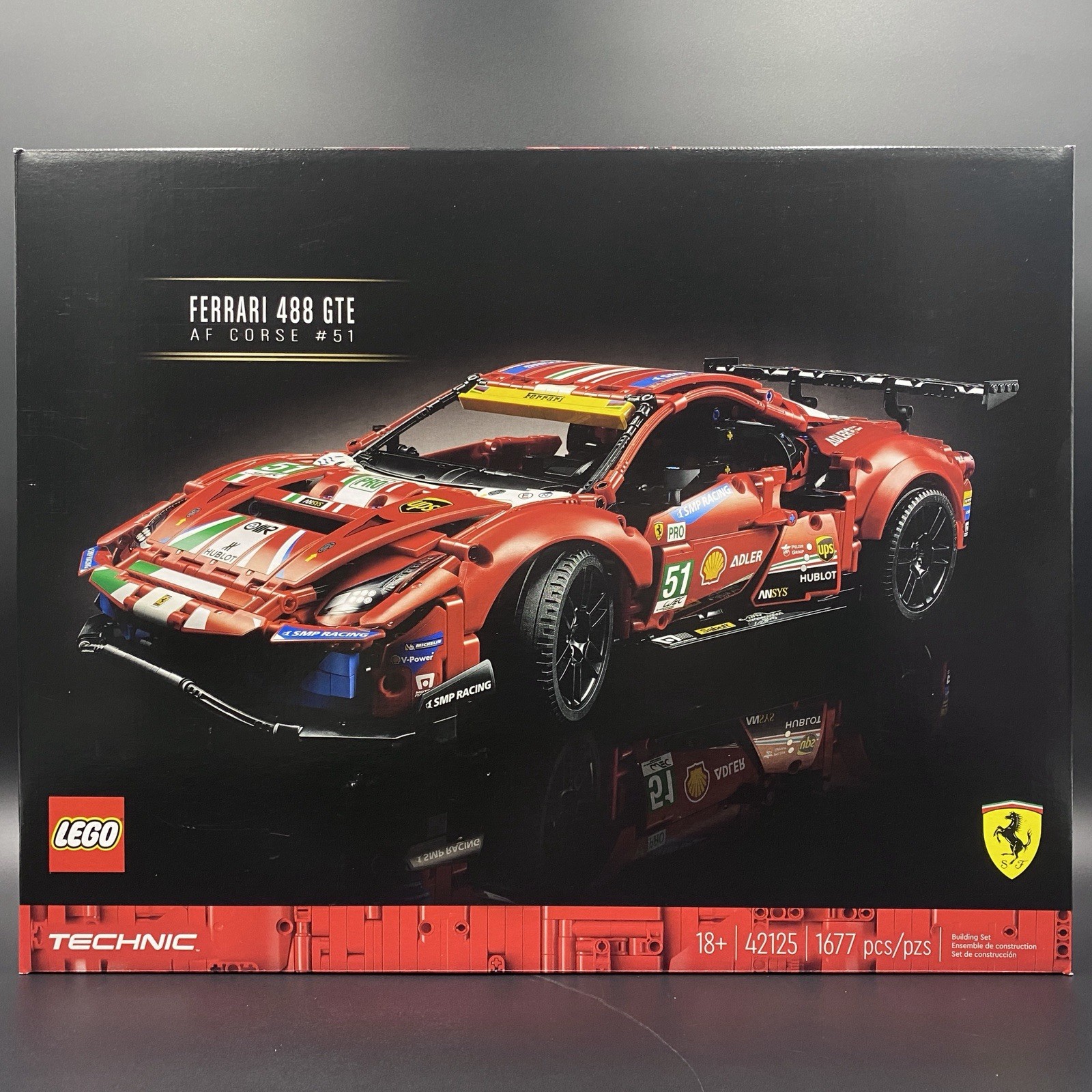 LEGO TECHNIC Ferrari 488 GTE AF Corse #51 Racing Car Model 42125
