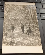 1910 Vintage RPPC Postcard- 4 Men posing for their first album cover-lol