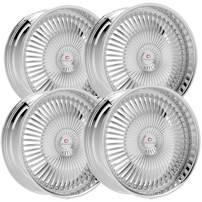 (Set of 4) Cavallo CLV-41 18x8 5x108/5x4.5'' +35mm Nano Chrome Wheels Rims