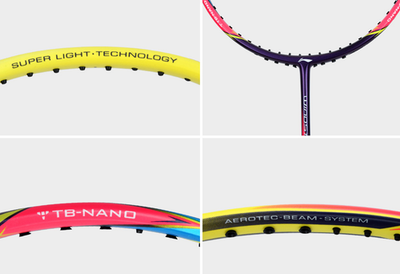 LI-NING バドミントンラケット カラフル LI-NING Windstorm 74 Badminton Racket Racquet G6 6U(74g) Yellow