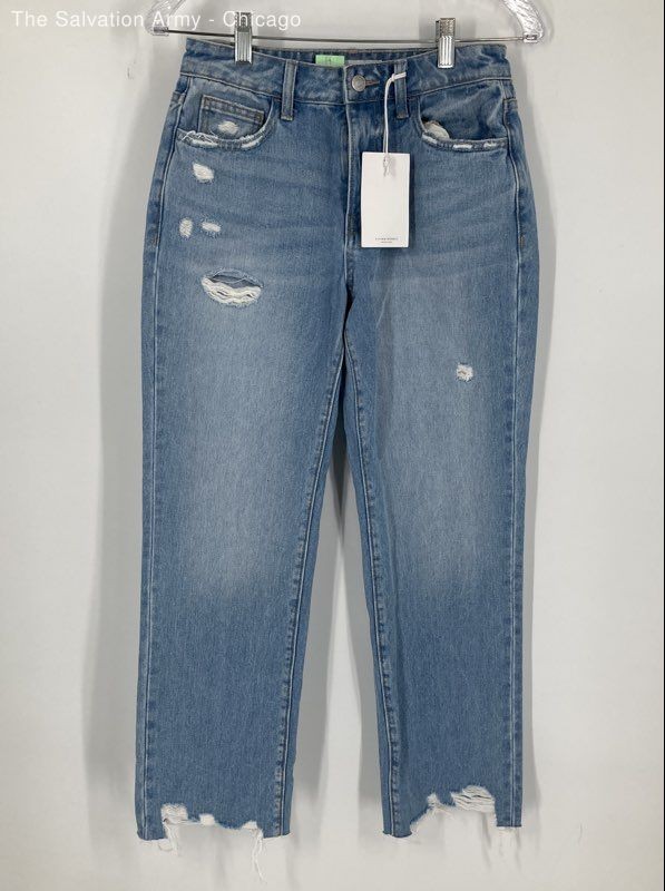Flying Monkey Womens Blue Cotton Denim Pockets Straight Jeans Size 24