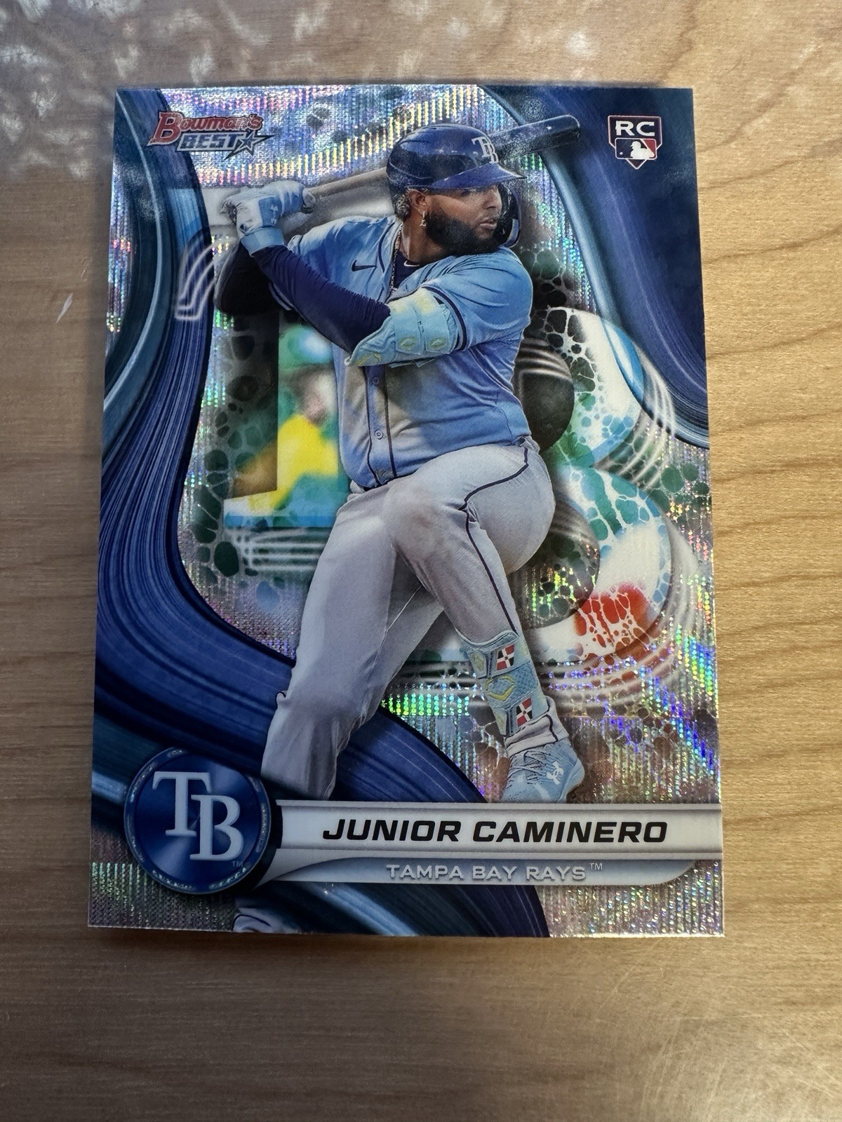 Junior Caminero 2024 Bowman's Best Rookie Wave Refractor #62 RC