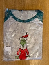 Adult Grinch pajama set size L new in packaging green/grey