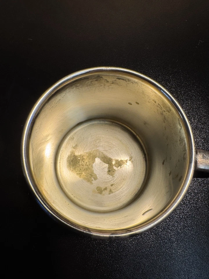 Taza de bebé para niños Oneida TUDOR plateada vintage sin monograma Hecho en EE. UU. 2.5" Foto 2 de 4