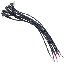 90-Degree DC Elbow Power Cable 10 PCS for Wireless IP CCTV Security Camera