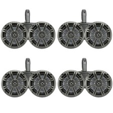 Kicker 6.5" 195W Speakers w/ Charcoal Grilles 4 Pair , Black Speaker Enclosure