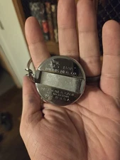 vintage "KEY-BAK" retractable keychain manufactured by Lummus Mfg. Co