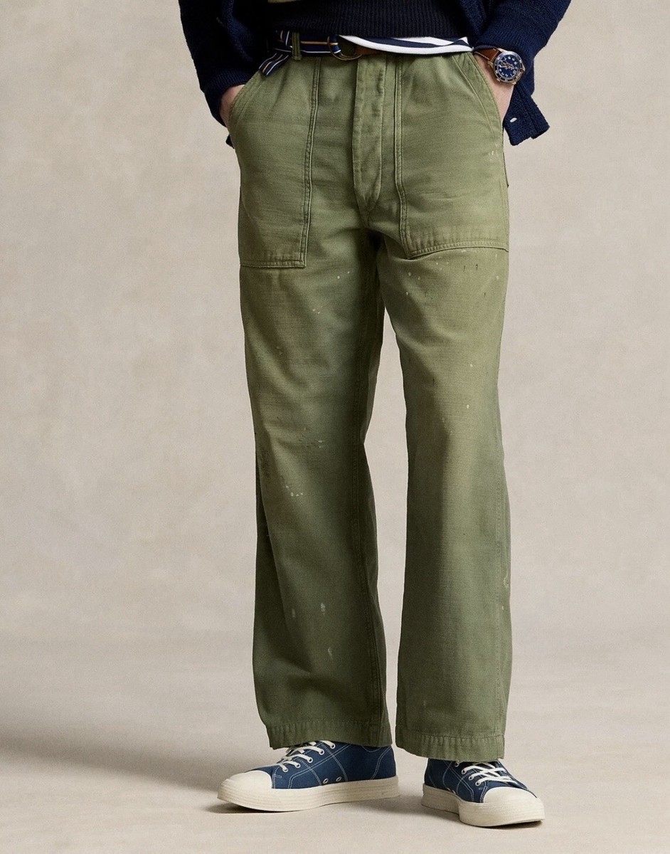 NWT Polo Ralph Lauren Olive Men's Fatigue Pants Size 35W 30L