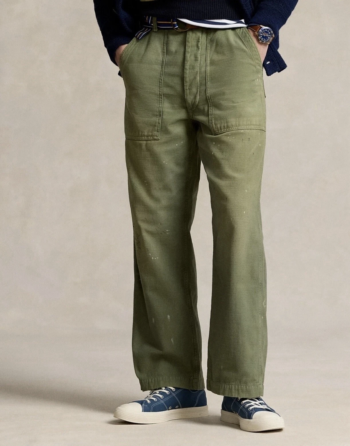 NWT Polo Ralph Lauren Olive Men's Fatigue Pants Size 36W 30L Distressed Relaxed
Opens in a new windo