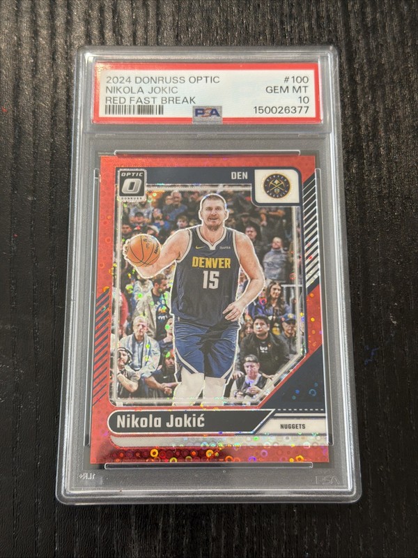 Nikola Jokic 2024 Optic Red Fast Break /75 PSA  10 Low POP Rare