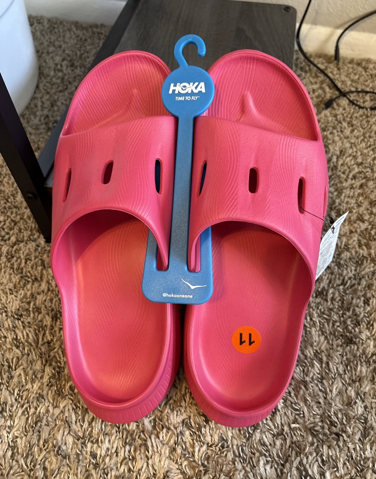 HOKA ONE ONE Sandali comodi Hoka One Ora Recovery Slide 3 da uomo taglia 11 lampone NUOVI