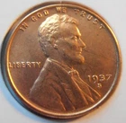 1937 S Lincoln Cent, BU, Uncirculated  (37SMS5)