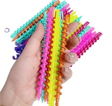 26 Pcs Plastic Hair Styling Curling Rollers with Medium/Long Barber Hairdress...