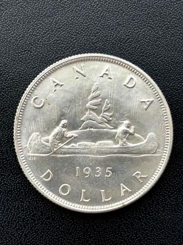Lustrous 1935 Canadian Silver Dollar**AU-55** $1.