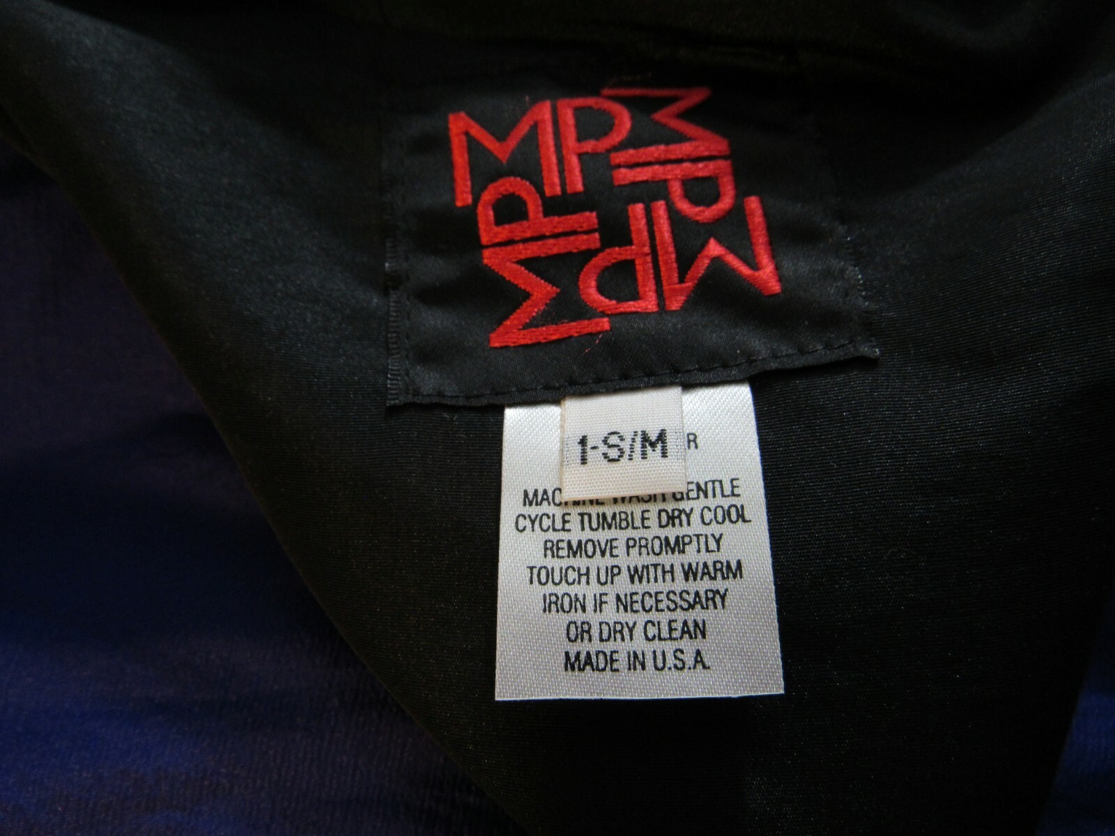 MPM jacket reverseable black purple zip hooded - image 2