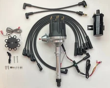 CHEVY GMC 4.3L 262 EFI TO CARB BLACK SMALL CAP HEI DISTRIBUTOR +45K COIL+ WIRES