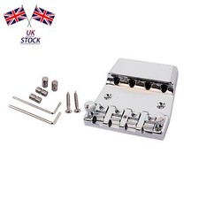 18mm Adjustable Chrome 4 String Bass Bridge Saddle For Rickenbacker Guitar Parts