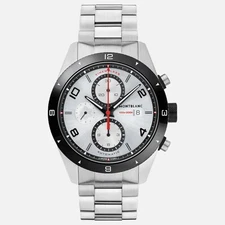 NEW Montblanc Timewalker Chrono 43mm Silver Dial Men's Steel Watch 116099