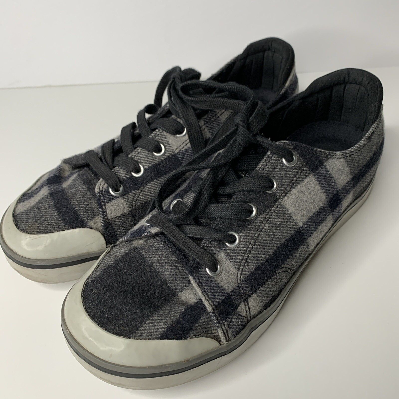 Scarpe basse Keen Elsa III sneakers donna grigio nero a quadri stringate misura 8 5