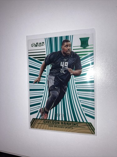 2016 Panini Clear Vision Rookies RC Green /19 #135 Sheldon Rankins Saints - Picture 2 of 4