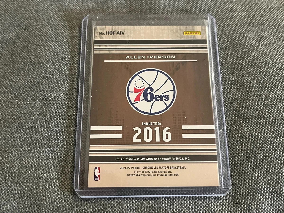 Allen Iverson /49 auto Playoff Hall of Fame 2021-22 panini Chronicles basketball