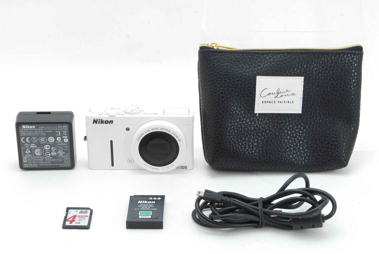 NEAR MINT++ COOLPIX P310 White 16MP Compact Digital Camera with SD Card JAPAN