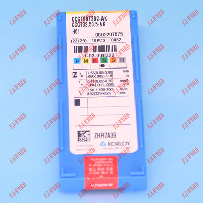 NEW Korloy CCGT09T302-AK H01 CCGT32.50.5-AK Carbide Inserts 10PCS/Box ...