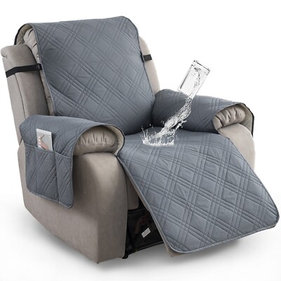 100% waterproof non-slip recliner cover, pockets, furniture protection trim