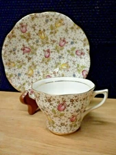 VINTAGE ROSINA "JUNE" CUP & SAUCER  #4974  EXCELLENT PREOWNED CONDITION