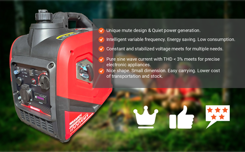 Kema KM2000i Inverter Generator 2.2KW 2KW Petrol Pure Sine Wave Super Quiet - Picture 3 of 7