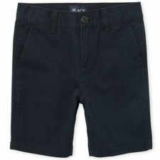  Shorts, New, Navy 4T The Children's place Boys little uniform Chino