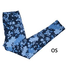 OS LuLaRoe Leggings  BLUE FLORAL PATTERN Sizes 2-10, ONE SIZE; flowers