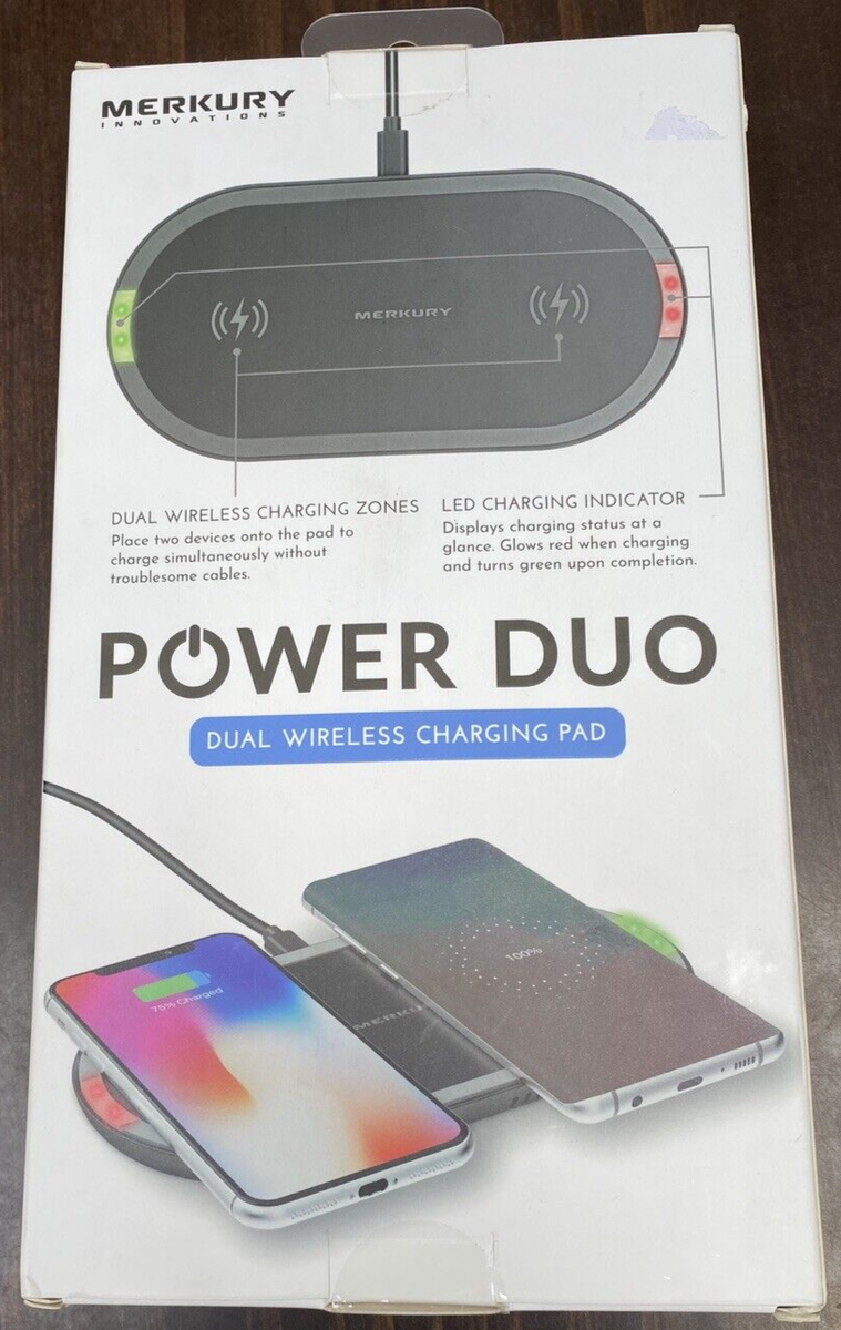 Brand New Merkury Power Duo Dual Wireless Charging Pad NIB