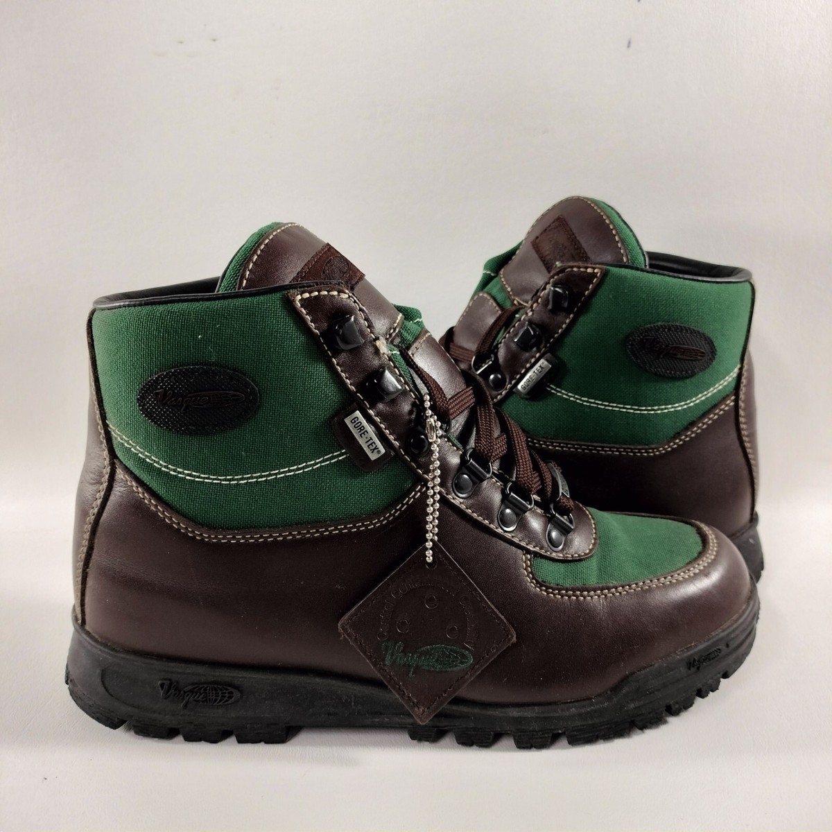 VASQUE 8099 Skywalk Brown Green Leather Hiking Boots Boys