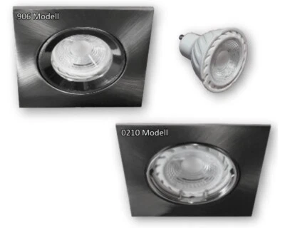 LED Einbaustrahler Dimmbar GU10 230V Eckig Decken Strahler Leuchten Spots Lampen - Bild 1 von 4