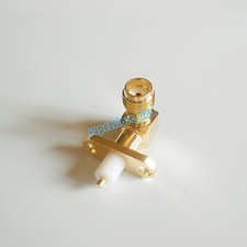 10X SMA Female Jack 2-hole flange PTFE solder mount Right Angle RF Connector