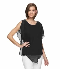 AB Studio | Black Popover Top Size Small
