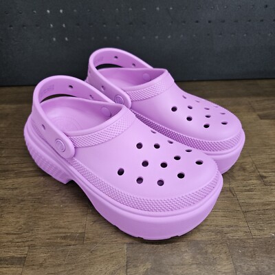 Crocs Chunky Stomp Women's Clog US Size W8 M6 Bubble Purple