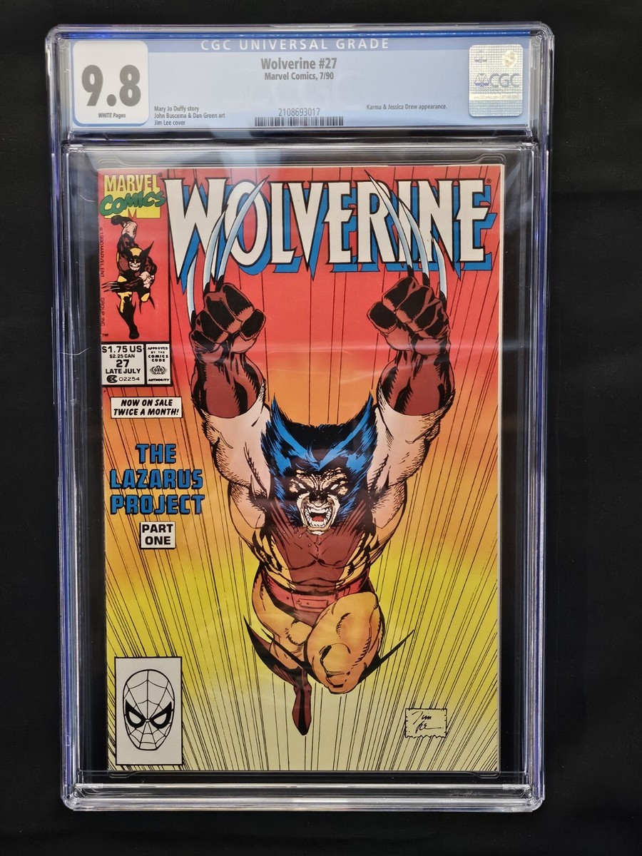 Marvel Comics Wolverine #27 CGC graded 9.8 Jim Lee Cover Art