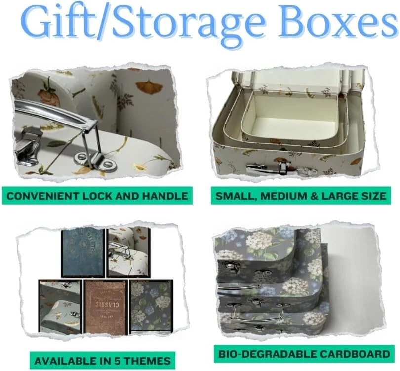 3 SUITCASE Storage Box-Small Decorative Storage Gift Box Memento Case Box Photo - Image 3 of 4