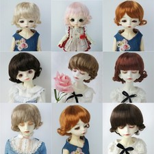 For 4-5 5-6 6-7 7-8 8-9inches BJD Doll Wig Syhthetic Mohair CuteShort Curly Hair