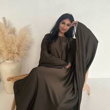 Long Dress Batwing Sleeve Muslim Women Ramadan Abaya Dubai Kaftan Islamic Modest