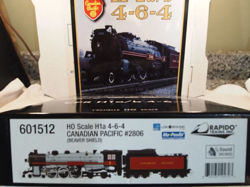 RAPIDO 601512 CANADIAN PACIFIC H1a 4-6-4 PACIFIC TYPE "BEAVER SHIELD"  No. 2806 - Image 3 of 3