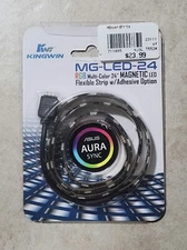 KINGWIN RGB MULTI-COLOR 24" MAGNETIC LED FLEXIBLE STRIP W/ADHESIVE MG-LED-24 NEW