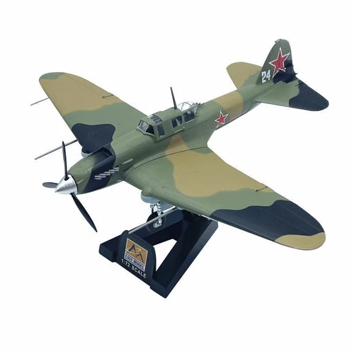 1/72 IL-2M3 #24 Attacker Aircraft WW2 Model Plane USSR Military Model Collection