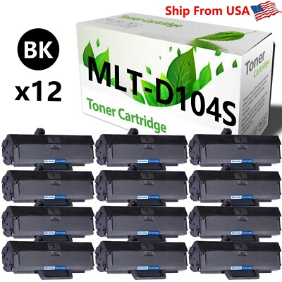12PK Compatible MLT-D104S D104S Toner Cartridge For ML-1666 Laser Printers