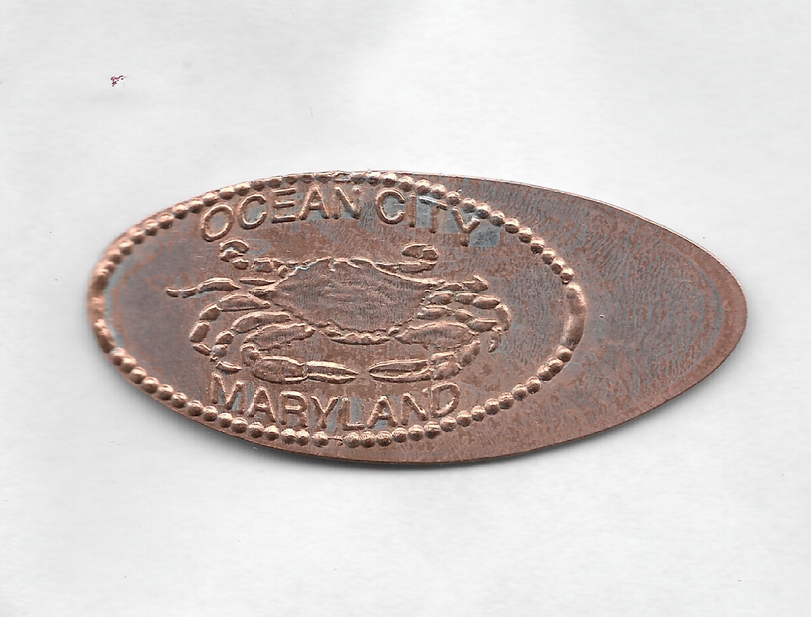 Elongated Pennies Crab Ocean City, Maryland Zinc eBay