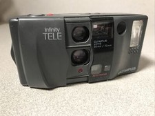Olympus Infinity Tele Film Camera 35 mm Auto Focus Point Shoot TESTED